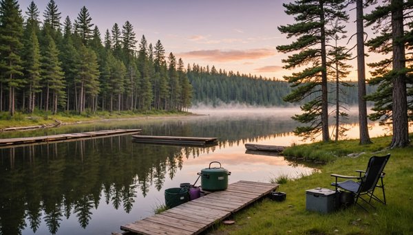 Camping étang pêche guide : détente